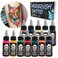 OPHIR Airbrush Body Paint, 12x Airbrush Tattoo Ink Pigment Set for Airbrushing Temporary Tattoo Airbrush Body Tattoo Colors 1.06oz/Bottle