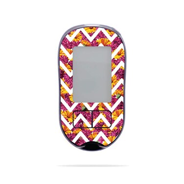 MightySkins Skin Compatible with Accu-Chek Aviva Plus - Chevron Summer   Protective, Durable, and Unique Vinyl Decal wrap Cover   Easy to Apply, Remove, and Change Styles   Made in The USA