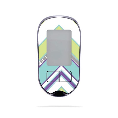 MightySkins Skin Compatible with Accu-Chek Aviva Plus - Pastel Chevron   Protective, Durable, and Unique Vinyl Decal wrap Cover   Easy to Apply, Remove, and Change Styles   Made in The USA