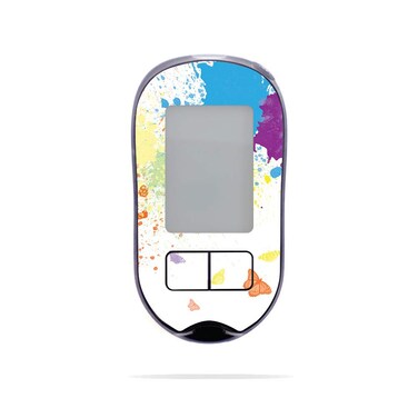 MightySkins Skin Compatible with Accu-Chek Aviva Plus - Splash of Color   Protective, Durable, and Unique Vinyl Decal wrap Cover   Easy to Apply, Remove, and Change Styles   Made in The USA