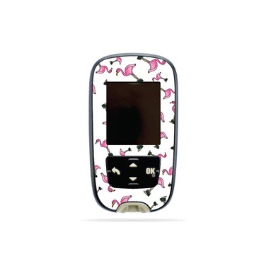 MightySkins Skin Compatible with Accu-Chek Guide - Cool Flamingo   Protective, Durable, and Unique Vinyl Decal wrap Cover   Easy to Apply, Remove, and Change Styles   Made in The USA