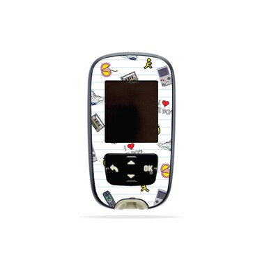 MightySkins Skin Compatible with Accu-Chek Guide - Love The 90s   Protective, Durable, and Unique Vinyl Decal wrap Cover   Easy to Apply, Remove, and Change Styles   Made in The USA