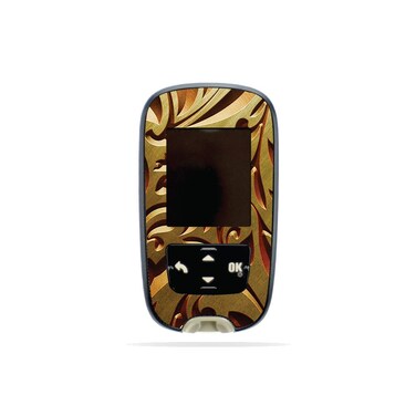 MightySkins Skin Compatible with Accu-Chek Guide - Mosaic Gold   Protective, Durable, and Unique Vinyl Decal wrap Cover   Easy to Apply, Remove, and Change Styles   Made in The USA