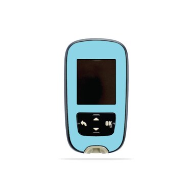 MightySkins Skin Compatible with Accu-Chek Guide - Solid Baby Blue   Protective, Durable, and Unique Vinyl Decal wrap Cover   Easy to Apply, Remove, and Change Styles   Made in The USA