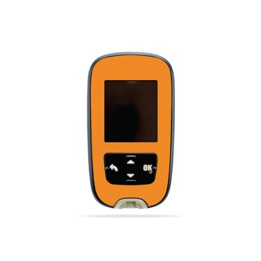 MightySkins Skin Compatible with Accu-Chek Guide - Solid Orange   Protective, Durable, and Unique Vinyl Decal wrap Cover   Easy to Apply, Remove, and Change Styles   Made in The USA