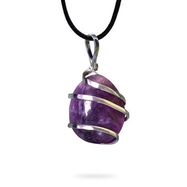 AYANA - Amethyst Necklace, Tumbled Shaped, Healing Crystal for Balance, Calm, Third Eye Chakra, and Pisces Zodiac Alignment