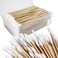 400 PCS Precision Gun Cleaning Swabs - 6 Inch Lint-Free Long Cotton Swabs with Bamboo Handle - Pointed Tips for Precision Cleaning, Gun, Electronics, and Makeup in Reusable Storage Case