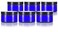JUVITUS 2 oz Cobalt Blue Heavy Wall Plastic Refillable Low Profile Jar with Black Smooth Lid (6 pack)