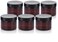 3 oz Amber PET Plastic Refillable Jar with Black Smooth Lid (6 pack)