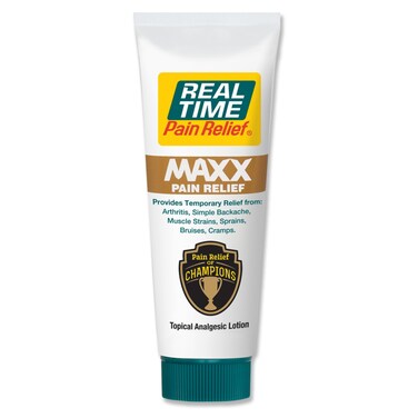 Real Time Pain Relief MAXX - 5oz Tube   Intensive Formula with 18 Natural Ingredients   Fast-Acting Relief for Muscle Pain, Arthritis, Backaches, and More   Includes Menthol, Arnica, Peppermint Oil