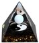 Yin Yang Healing Crystal Orgonite Pyramid - Tai Chi with Obsidian Opal Ball - Taiji Reiki Chakra Meditation Desktop Paperweights Decor