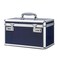 Lockable Medication Box with Portable Storage Case, 14.2 x 7.2 x 8.2 Inch, Childproof Medicine Lock Organizer, Locking Box for Money, Documents &amp; Meds (Blue/Large)
