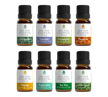 Pursonic Essential Oils Set - 8 Aromatherapy Oils Blends Gift Set - 10ml Pure Essential Oils for Diffusers, Home, Massage &amp; Bath(Eucalyptus,Lavender,Lemongrass,Orange,Peppermint,Tea Tree,Wintergreen)