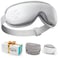 ALLJOY Christmas Gifts, Eye Massager with Heat, Migraine Relief, Gifts for Women/Men, Eye Massage Mask with Bluetooth, Heat, Compression for Eye Strain Relief, Reduce Stye Eye, Improve Sleep (White)