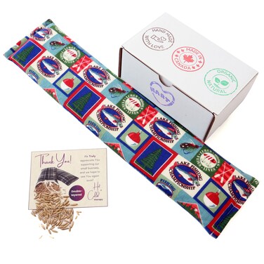 Long Double-Layered Heating Pad for Shoulders, Back Pain Relief   Light-Weighted Neck Wrap  Cordless Heat Pad  Microwavable Heating Pads  Neck Coolers  Lake Fishing Pattern