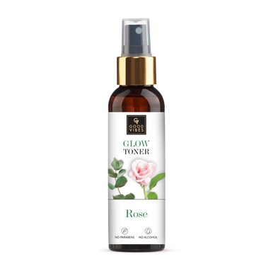 Good Vibes Rose Glow Face Toner Spray   Balances pH   Minimize Pores   Refreshing &amp; Hydrating Facial Mist   Paraben &amp; Alcohol Free   4.06 Fl Oz/120ml
