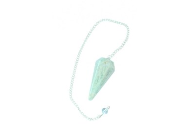 Jet Amazonite Cone Pendulum Dowsing Faceted Cone Shaped Positive Energy, Peace of Mind, Balance, Healing, Meditation Success spiritual energy.