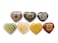 Jet 7 Chakra Set Heart Shape Reiki Engraving Handcrfted for Chakra Balancing Massage Stone Set Healing Meditation Gifting