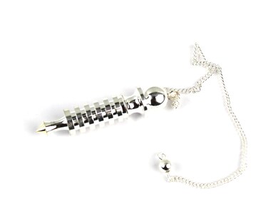 Jet 6 isis Silver Plated Metal Dowsing Pendulum Healing Agate Meditation Spiritual Healing Chakra Balancing Positive Energy Mental Peace Gift Approx Size 2-2.5 Inch.
