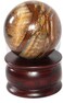 Jet Tiger Eye 45-50 mm Ball Sphere Gemstone Hand Carved Crystal Altar Healing Devotional Focus Spiritual Chakra Cleansing Metaphysical