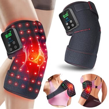 Red Light Therapy for Knee, Astarexin 72 LED Knee Wrap 3000mAh Rechargeable, Cordless Infrared Light Therapy Knee Brace Therapy Pad for Knee Shoulder Elbow Joint Relief