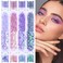 GABOX 8 Jars Mermaid Purple Cosmetic Chunky Glitter Set, Holographic Nail Resin Glitter, Fine Powder+1mm+2mm+3mm Sequins Flakes, Iridescent Art Glitter Set for Body Face Eyes Hair Crafts