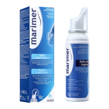Daily Saline All Natural Seawater Nasal Spray,Sinus Rinse &amp; Sinus Allergy Symptom Reliever 3.38 FL OZ (100 mL)