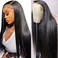 mengkai 26 Inch Lace Front Wigs Human Hair Pre Plucked Glueless Lace Front Human Hair Wigs Bleached Knots with Baby Hair 13x4 Frontal Wigs Human Hair HD Lace Straight Lace Front Wigs Human Hair