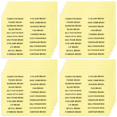 420 PCS Makeup Brush Label Stickers, 10 Sheets Self-Adhesive Waterproof Brush Name Labels, Foundation Brushes Beauty Organization Labels for Beauty Salon Personal Use Women Girls