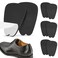 Felt Tongue Pads for Shoes - Soft Self-Adhesive Shoe Inserts (Black, 3 Pairs)