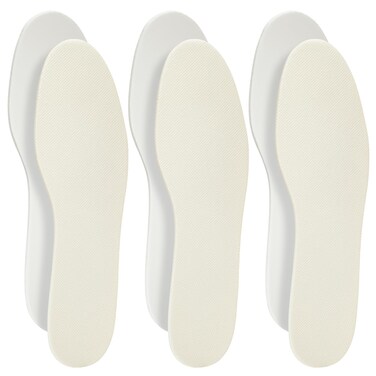 Shoe Filler Insert - Full Length Daily Latex Foam Shoe Inserts, Shoe Insoles for Shoes That are Too Big, 3 Pairs (EU 36, US Women 6)