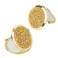 Compact Mirror, Handheld 2.75 Inch Travel Makeup Mirror, 1X/2X Magnifying Round Pocket Makeup Mirror(Gold, 2 Pieces)