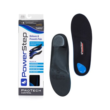 PowerStep ProTech Control Full Length Orthotic Insoles - Orthotics for Overpronation, Flat Feet and Heel Pain - Medical Grade Shoe Inserts with Maximum Cushioning for Arch Support (M 8-8.5 W10-10.5)