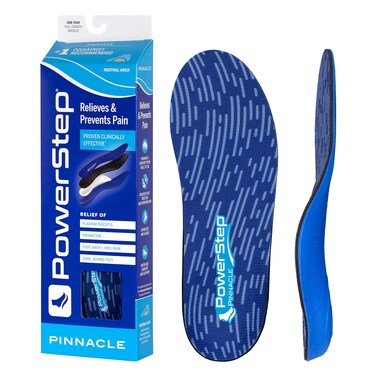 PowerStep Pinnacle Insoles - Orthotics for Plantar Fasciitis Relief - Full Length Orthotic Insoles for Arch Support with Moderate Pronation - #1 Podiatrist Recommended (M 16)