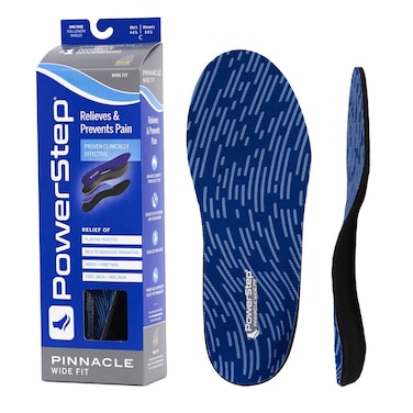 PowerStep Pinnacle Wide Fit, Neutral Arch Support, Wide Fit Insole for Shoe Widths 3E-6E, Plantar Fasciitis Pain Relief
