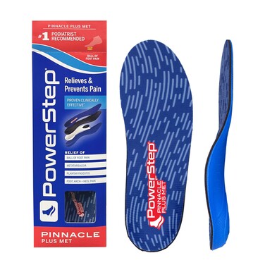 PowerStep Pinnacle Plus Ball of Foot Pain Relief Orthotics - Shoe Inserts for Metatarsalgia, Arch Support, and Morton's Neuroma Pain Relief - Shoe Insoles with Metatarsal Pad (M 12-13)