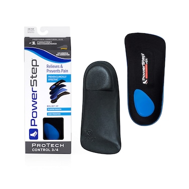 PowerStep ProTech Control 3/4 Orthotic Inserts - Medical Grade Orthotics for Overpronation, Plantar Fasciitis, and Arch Pain - Moderate Cushioning with Premium Foam Heel (M 9-9.5 W 11-11.5)