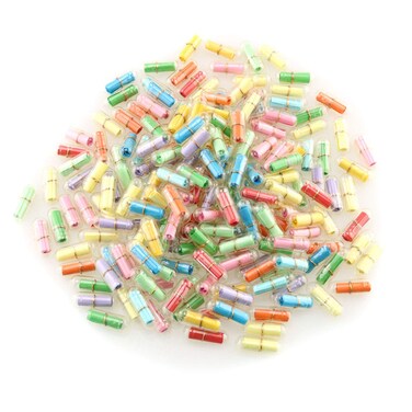 Tegg Message Capsule 100PCS Lovely Cute Clear Pill Message Bottles Pill Love Note Capsule with Paper Roll for Birthday Wedding Valentine Gift Message in a Bottle