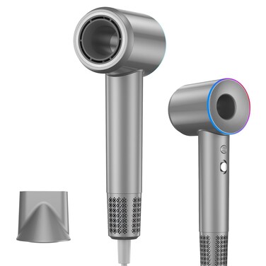 Ionic Hair Dryer with 120,000 RPM Brushless Motor - Whisper-Quiet, Temperature Control, Lightweight for Salon-Quality Shine and Frizz-Free, Fast Drying at Home, Travel, or Salon