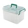 Gloreen Clear Plastic First Aid Kit Box, Household Medicine Storage Box, 1 Pack