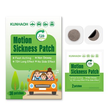 Motion Sickness Patches, Sea Sickness Patch with Waterproof and Non Drowsy 36 Count