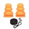 Pro Ears Audiomorphic Earplugs, Shooting Ear Protection, Noise Canceling Earbuds, Hearing Protection, Concert Ear Plugs, Carrying Case Included, Orange (Large)