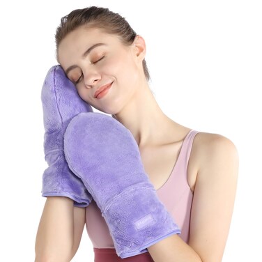 SuzziPad Heated Gloves for Fatigue Soothing, Microwavable Glove for Women to Reduce Discomfort, Washable Hands Warmers, Hand Heating Pad Item for Elderly, Microwave Moist Pads for Heat Compress