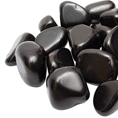 Tumbled Polished Shungite Stones 1/2 Pound (227 Grams) - EMF, Reiki, and Massage Stone