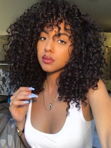 GOWIT Gogo Curl Crochet Hair 12 Inch 6 Packs Short Curly Crochet Hair for Black Women Black Deep Ocean Wave Crochet Hair Synthetic Crochet Braids (12inch,1B)