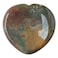 Natural Ocean Jasper Heart Chakra Thumb Worry Stone,Hand Carved Healing Crystal Shaped Stone for Anxiety Stress Relief Meditation