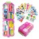 Large Pink 7-Day Pill Organizer with 161 Medicine Labels - Mini Daily Medication Storage Case - Durable and Compact Pill Holder - Fits Pocket or Purse