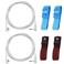 2 Packaged Grounding Wires and 4 Grounding Wrists, as an Alternative Grounding Cable Accessory for Grounding Pads and Grounding Pads, Suitable for Most Grounding Products, white
