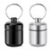 FULLGUEEN Pill Holder Keychain Container,Portable Aluminium Alloy Waterproof Pill Boxes for Purse Pocket,Small Pill Cases for Outdoor Travel Camping Daily Use-2PCS