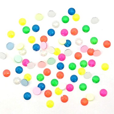 144 pcs Electric Neon Colors Swarovski New 2088 Xirius 16ss Flat Backs Rhinestones Nail Arts 4mm ss16 (Electric Neon Mix)